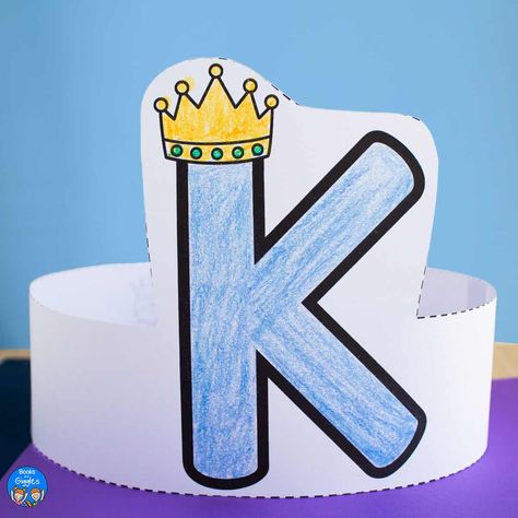 The letters K and Q each deserve a crown! Grab these two free printable alphabet hats for a fun and memorable early literacy lesson. Letter K For Preschoolers, Letter K Crafts For Preschoolers Printables, Letter K Crafts For Kindergarten, Letter K Activities For Toddlers, Letter K Crafts For Toddlers, K Crafts For Preschool, Letter K With Crown, Letter K Crafts For Preschoolers, Letter K Activities For Preschool