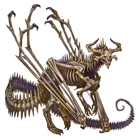 Dnd Skeleton Monsters, Skeleton Dragon Art, Skeleton Monster Art, Undead Monster Art, Skeleton Rpg, Dragon Cultist, Undead Dragon, Skeleton Character, Dnd Monster