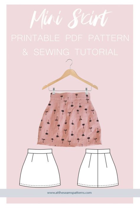 Basic Mini Skirt Pattern, Mini A Line Skirt Pattern, Free Mini Skirt Sewing Pattern, Mini Skirt Sewing Tutorial, Easy Mini Skirt Pattern, Free Mini Skirt Pattern, A Line Mini Skirt Pattern, Mini Skirt Pattern Free, Mini Skirt Pattern Sewing