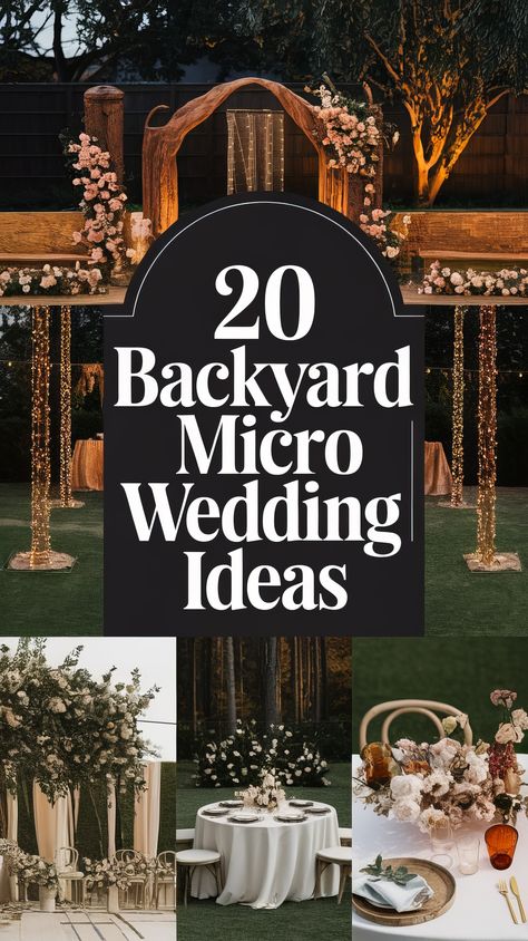 ♥️ Save for later. This backyard design showcases glittering chandeliers, luxurious fabrics, and gold accents for a truly glamorous vibe. Opulent and stunning. Start designing your wedding today! Enchanting Backyard, Nautical Backdrop, Backyard Micro Wedding, Micro Wedding Ideas, Glamorous Wedding Decorations, Victorian Sofa, Sleek Decor, Whimsical Wedding Decorations, Modern Tableware