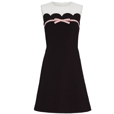 kate spade new york Black Scalloped Bow Dress (376,320 KRW) ❤ liked on Polyvore featuring dresses, scalloped dress, kate spade dresses, scallop trim dress, kate spade and bow dress Dresses Bow, Dress Polyvore, Scalloped Dress, Kate Spade Dress, Kate Spade Dresses, Scallop Trim, Trim Dress, Bow Dress, Black Bow