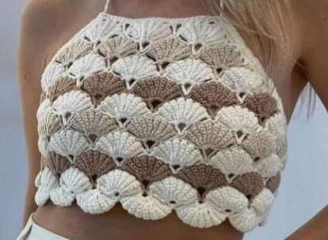 Crochet Alphabet, Mode Crochet, Crochet Daisy, Shell Stitch, Haken Baby, Crochet Flower Tutorial, Crochet Rose, Crochet Top Pattern, Crochet Tops