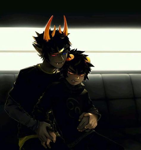 Karkat x Sollux Homestuck Trolls, Anatomy Poses, Mirror Photo, Anime Fnaf, A Mirror, Homestuck, Cool Art, Twins, Batman