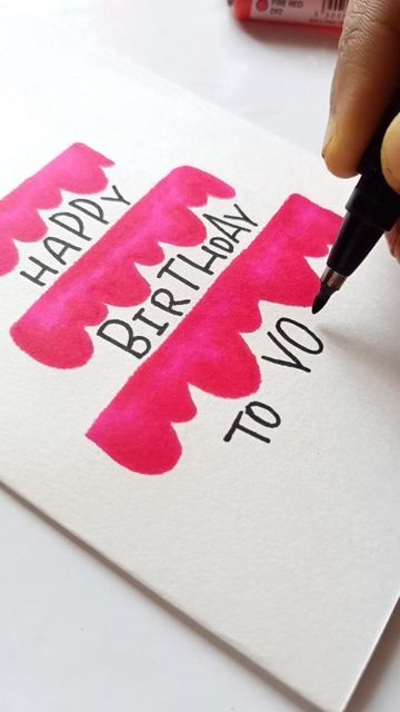 Vandana | Modern Calligraphy Artist on Instagram: "Last minute birthday card ideas -2 . Save and share ✨🤗❤️ would you like to see more card ideas, do lemme know ✨ #birthdaycards #minimalcards #simplebirthdaydecoration #bithday #cards #handmadecards" Happy Birthday Inside Of Card, Birthday Last Minute Ideas, Making A Birthday Card Diy, Calligraphy Birthday Card Ideas, Birthday Cards Diy Simple, Last Minute Birthday Card Ideas, Homemade Birthday Card For Mom, Handmade Greeting Cards Ideas Happy Birthday Diy Gifts, Simple Handmade Birthday Card Ideas