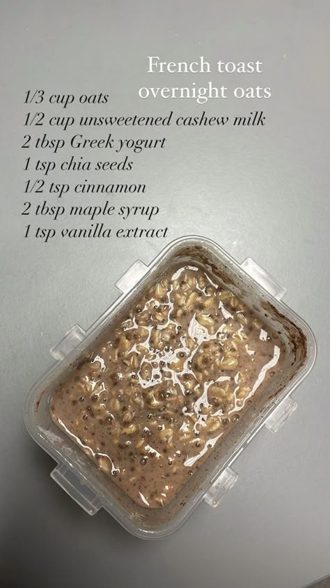 Meal Prep Oats Overnight Oatmeal, French Toast Overnight Oats, I Lost 100 Pounds, Healthy Foods To Make, Oat Recipes Healthy, Sports Nutritionist, Lost 100 Pounds, Easy Healthy Meal Prep, Healthy Food Motivation