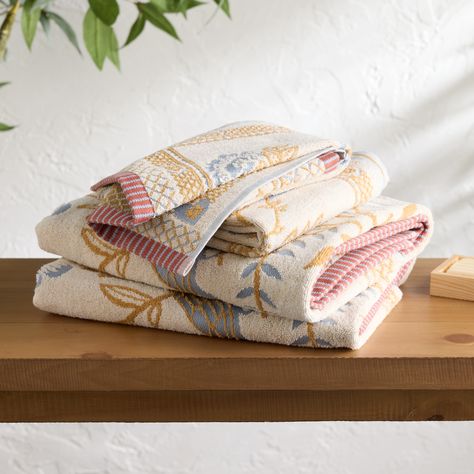 Cream Vintage Mirrored Birds Cotton Towel Collection - World Market Trending Home Decor, Hand Towels Bathroom, Cotton Hand Towels, Towel Collection, Cotton Bath Towels, Terraced House, Vintage Mirror, The Cream, Guest Bedrooms