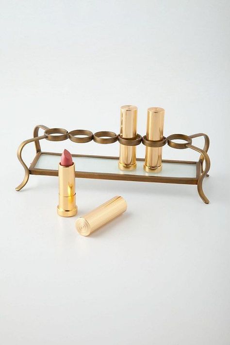 Vintage Lipstick, Lipstick Collection, Lipstick Holder, Handmade Brass, Red Lipstick, Makeup Storage, Bathroom Essentials, Makeup Vanity, Makeup Organization