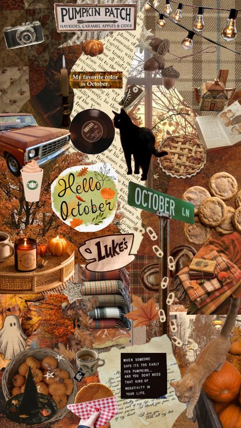 #autumn #autumnaesthetic #autumnvibes #fall #fallaesthetic #fallinspo #october #octobervibes #aesthetic #fallcore #monpremiershuffle #myfirstshuffle Cars Pumpkin, Autumn Collage Wallpaper, Autumn Collage, October Wallpaper, Best Wallpaper Hd, Halloween Wallpaper Cute, Cute Fall Wallpaper, Iphone Wallpaper Fall, Collage Wallpaper