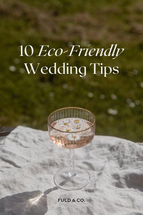 If you want to celebrate your wedding in style while still being environmentally responsible, consider all the planning details! Let your wedding planner know from the start that this is important to you and they can help you find eco-friendly options throughout the process. Visit the Fuld & Co. blog for ten wedding tips for the environmentally conscious couple. Environmental Friendly Wedding, Sustainable Wedding Ideas Eco Friendly, Eco Friendly Wedding Ideas, Sustainable Wedding Ideas, Outdoorsy Couple, Unique Floral Arrangements, Wedding Planning Ideas, Eco Wedding, Sustainable Wedding