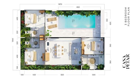 Casa Petak - 3 Bedroom - Balitecture Bali House, Villa Plan, Monthly Expenses, Return On Investment, Mediterranean Design, House Construction Plan, Minimal House Design, House Construction, Construction Plan