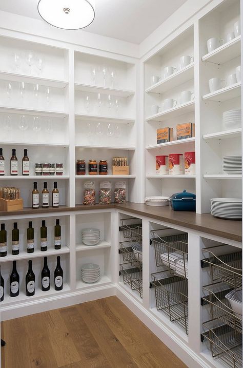 pantry design Pantry Layout, Beautiful Pantry, House Pantry, Pantry Decor, Farmhouse Pantry, Pantry Room, Organized Pantry, Pantry Remodel, Pantry Shelving