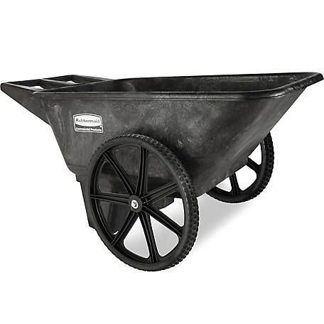 Rubbermaid 5642 Big Wheel Farm Cart, 7-1/2 cu. ft. at Tractor Supply Co. Stall Cleaning, Yard Cart, Steel Pegboard, Dump Cart, Pegboard Storage, Tool Cart, Garden Cart, Utility Cart, Mould Design