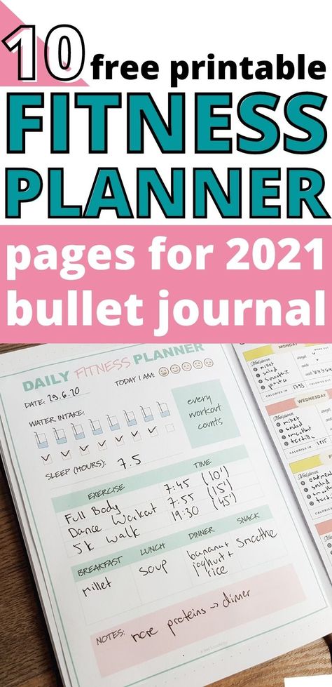 here you can find the list of 10 free fitness journal printable pages to include in your 2021 bullet journal, planner, or notebook #anjahome #bulletjournal #planner #notebook These templates includes weekly, daily food and fitness journal tracker ideas (plus logs) to keep you motivated while working towards your healthy habits for a New Year. Fitness Journal Page Ideas, Exercise Journal Ideas Fitness Planner, Exercise Journal Printable Free, Food And Exercise Journal Printable, How To Make A Workout Journal, Work Out Journal Ideas Free Printable, Food Journal Ideas Free Printable, Fitness Journal Ideas Notebooks Diy, Food And Fitness Journal Free Printable