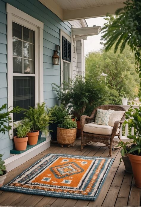 Transform your outdoor space into a springtime sanctuary with our collection of spring porch ideas. Discover how to blend vibrant florals, fresh greenery, and cozy accents to create a welcoming entrance that celebrates the beauty of spring. Boho Front Porch, Spring Porch Ideas, Front Porch Flowers, Spring Porch Decor, Porch Flowers, Vibrant Florals, Boho House, Porch Ideas, Porch Decorating