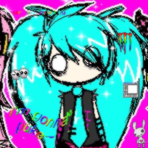 Pfp Hello Kitty, Emo Pfp, Hello Kitty, Kitty, Hair, Anime, Blue, Clothes, Black