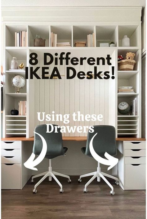 Get inspired with these clever IKEA Alex desk hacks! This simple storage unit might be the perfect solution for your home workspace needs. #desk #organization #ideas Desk Storage Ideas, Ikea Alex Desk, Ikea Closet Hack, Alex Desk, Ikea Desk Hack, Desk Hacks, Ikea Closet, Closet Hacks, Ikea Alex