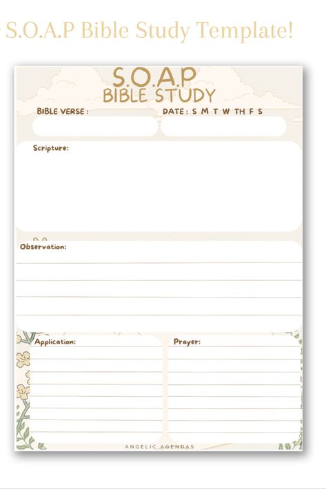 Excited to share the latest addition to my #etsy shop: Heavenly Harvest SOAP Bible Study | Instant Download | Printable Template | Digital Worksheet | Bible Journaling https://etsy.me/3OnPocp #yellow #beige #soap #biblestudytemplate #digitaldownload #printable #template #worksheet #christian Soap Bible Study Method Printable, Bible Study Soap Template, Soap Bible Study Templates Free Printables, Soap Bible Study Template, Soap Journaling The Bible, Ipad Bible Journaling, Bible Stationary, Devotional Template, Soap Method Bible Study