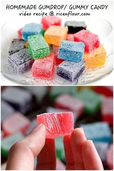 Gumdrop Recipe, Home Made Candy, Gummi Candy, Jul Mad, Easy Candy Recipes, Gummies Recipe, Candy Videos, Candy Recipe, Homemade Sweets