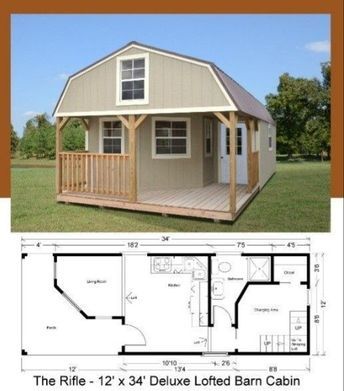 12x32 Lofted Barn Cabin Interior, 12x32 Tiny House Floor Plans, Lofted Cabin, Portable Storage Buildings, Lofted Barn Cabin, Cute Small Houses, Building A Storage Shed, Backyard Barn, Pre Fab Tiny House