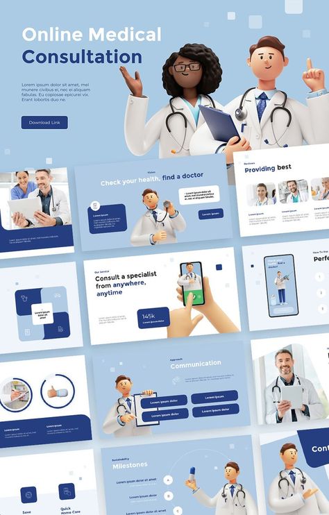 Application Presentation Design, Hospital Presentation Design, Medical Slide Design, Medical Presentation Design Powerpoint, Medical Ppt Template, Health Presentation Design, Medical Presentation Design, Hospital Infographic, Hospital Presentation