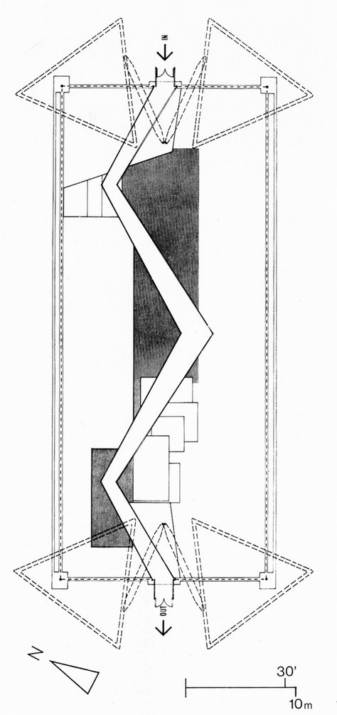 Cedric Price, Aviary, Plan, Zoological Gardens, London, England, 1962 Data Graphic, Cedric Price, Inverted Pyramid, Zoo Architecture, Zoological Garden, Urban Intervention, Paper Architecture, Small Greenhouse, London Zoo