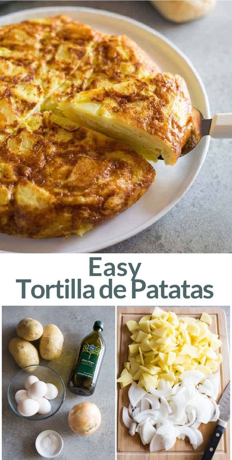 Spanish Tortilla Recipe, Potato And Egg Breakfast, Basque Food, Easy Spanish Recipes, Spanish Recipe, Spanish Tapas Recipes, Spanish Omelette, Tastes Better From Scratch, Paella Recipe