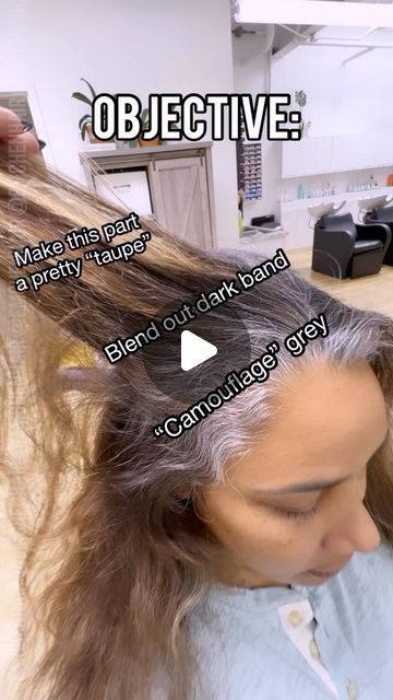 Granny Grey Hair Color, Camouflage Hair Color, Face Framing Highlights Gray Hair, Highlight To Blend Grey Hair, Covering Greys With Highlights, Highlight For Graying Hair, Hair Color To Help Hide Gray, Hair Color That Covers Grey Hair, Fall Grey Hair