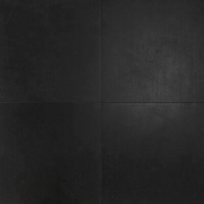 Ivy Hill Tile Stria 24" x 24" Porcelain Wall and Floor Tile | Wayfair Black Tiles Texture Seamless, Black Matte Tile, Black Tile Bathrooms, Black Ceramic Tiles, Art Deco Glamour, Affordable Tile, Black Floor Tiles, Kitchen 2022, Colorful House