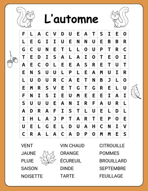 Amusez-vous avec des jeux de lettres sur le thème de l’automne ! Téléchargez ces grilles de mots cachés et croisés pour un moment ludique et stimulant. Daycare Games, Home Organizing, Home Decor Blog, Kindergarten Lessons, World Languages, Teaching French, Decorating Blogs, Kids Learning, Lifestyle Blog