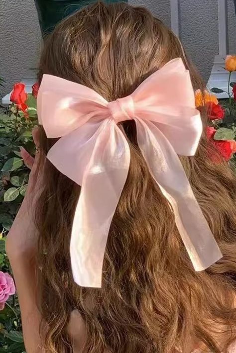 $1.59 Apricot Pink Gauze Bowknot Hair Clip Wholesale Apricot Hair, Ribbon Hair Ties, Bow Tie Hair, Beige Hair, Pink Hair Clips, Beautiful Hair Accessories, Glamorous Hair, Heatless Hairstyles, Hair Ribbons