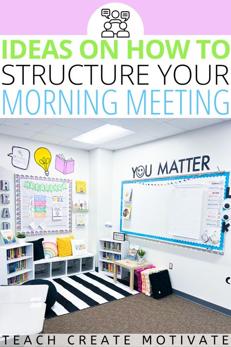 Morning meetings can support social-emotional learning in all the best ways! Use some of these morning meeting ideas to work on social-emotional skills and community building to give your day a positive start. (morning routine, elementary, SEL, class meeting, classroom community, morning meeting routines) Elementary Sel, Middle School Reading Classroom, Morning Meeting Ideas, Classroom Morning Routine, Start Morning, Class Meeting, Goal Setting For Students, Classroom Meetings, Social Emotional Learning Lessons