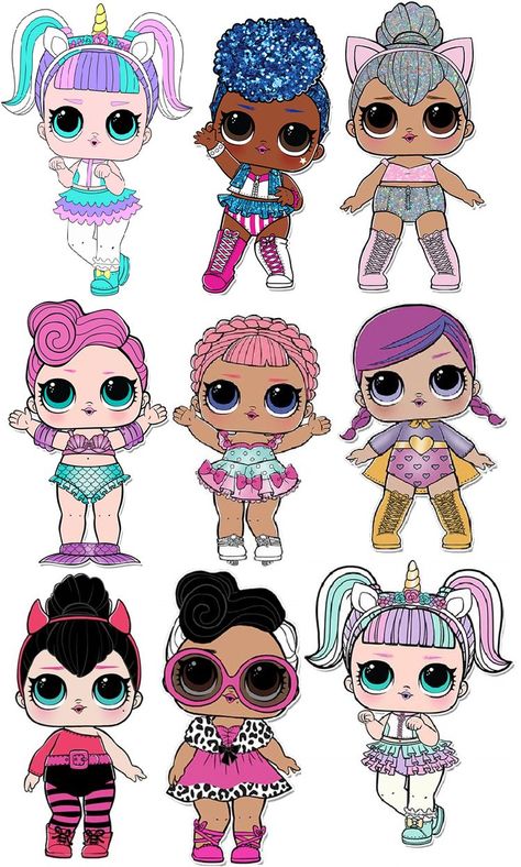 Surprise Images, Glitter Party Decorations, Lol Doll Cake, Doll Cake Topper, Anniversaire Diy, Doll Party, Doll Cake, Birthday Surprise Party, Cute Kawaii Drawings