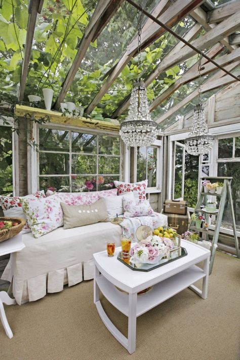 gallery-1431531620-she-shed-garden-decorating Backyard Getaway, Fairytale House, Sunroom Designs, Potting Sheds, Backyard Inspiration, She Sheds, Potting Shed, She Shed, Shed Plans