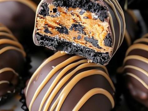 Bite-Sized Bliss: Reese's Peanut Butter Oreo Truffles to Satisfy Your Sweet Tooth! - NewsBreak Ooey Gooey Butter Cookies, Glazed Doughnuts Recipe, Caramel Apple Cider Recipe, Sweet Potato Dog Chews, Oreo Crunch, Macaroni And Cheese Casserole, Oreo Truffles Recipe, Cheesecake Brownies Recipe, German Cake