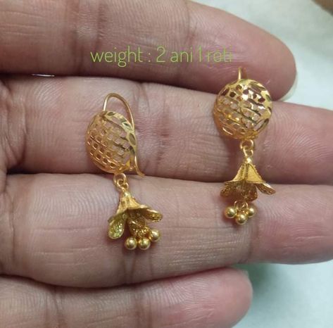 Casual Gold Earrings Indian, Small Earrings Gold Indian Latest, Simple Gold Earrings For Daily Use, Dailyware Earrings Gold, Daily Wear Earrings Gold Indian, Gold Earrings Designs For Daily Use, Daily Use Gold Earrings Indian, 2 Grams Gold Earrings Designs, Gold Earrings With Price