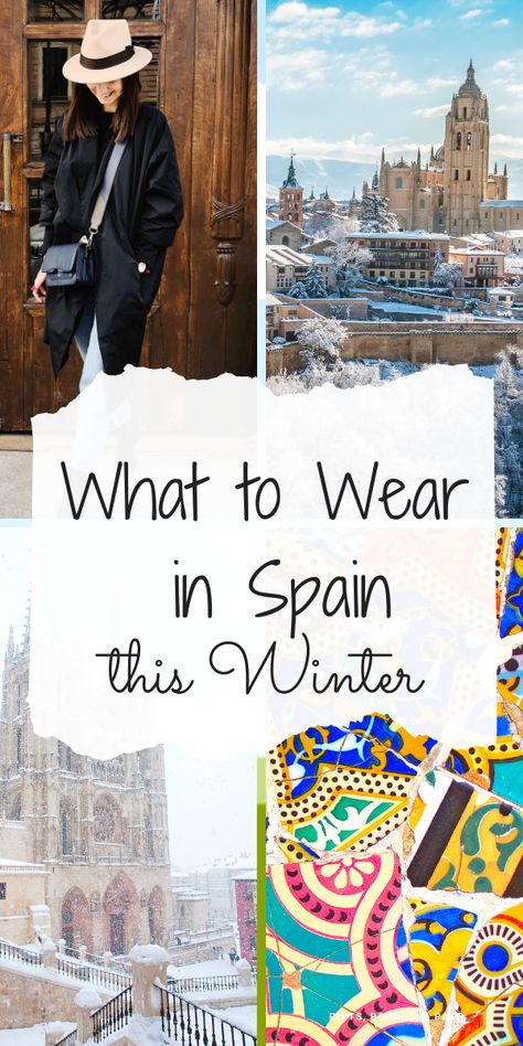 Spain Winter Fashion 2023, Hats To Wear In Spain, Madrid January Outfit, Barcelona December Outfit, Barcelona Outfits January, What To Wear In Spain In December, Winter Spain Outfit Ideas, Spain February Outfits, Spain In January Outfits