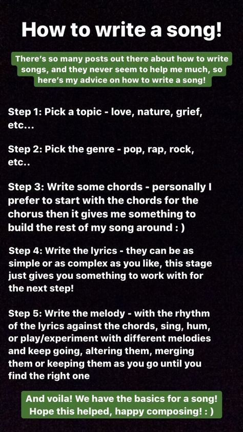 How To Make A Song In 5 Minutes, How Do You Write A Song, Mixing Music Tips, Song Writing Format, How To Produce Your Own Music, Writing Songs Tips, Composing Music Tips, Writing Music Tips, Song Making Tips