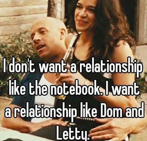 Love like dom and letty James Dean And Audrey Hepburn, Fast And Furious Memes, Fast Furious Quotes, Dom And Letty, Movie Fast And Furious, Fast And Furious Cast, Dream Relationship, Fast And Furious Actors, I Want A Relationship