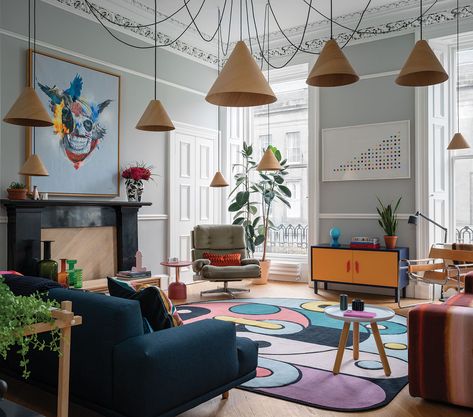 Working bright colours confidently came easily to this interior designer for his flat in Edinburgh | Homes & Interiors Scotland Student Flat, Architectural Technologist, Wallpaper And Tiles, Erin Hanson, Milan Furniture, Modern Colonial, House Loft, Rental Apartment, Natural Decor