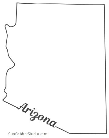 Arizona Map Illustration, Arizona Ig Highlight Cover, Arizona Outline Tattoo, Arizona Doodles, Arizona State Tattoo, Arizona State Outline, Arizona Tattoo, State Tattoos, Arizona Flag