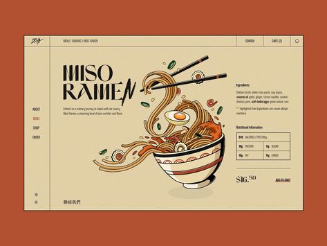 Miso Ramen illustration Ramen Illustration, Ramen Ingredients, Miso Ramen, Adventure Design, Menu Design, Boy Hairstyles, Food Illustrations, School Projects, Ui Design