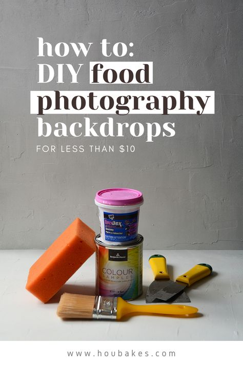 Photography backdrops can be expensive. Here's how to make your own DIY Food Photography Backdrop to take your food photography to the next level.  Check it out now, or Pin it for later! Backdrops For Food Photography, Diy Food Photography Backdrop, Diy Food Backdrop, Food Photography Backdrops Diy, Diy Food Photography Background, Diy Backdrops For Photography, Food Photography Set Up, Food Photography Backdrops, Food Photography Lighting Tutorials