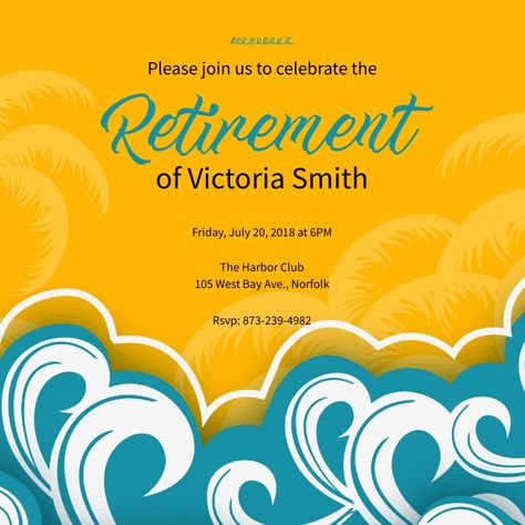 Retirement Party Invitation, Retirement Invitation, Online Party Invitations, Retirement Invitations, Retirement Party Invitations, Retirement Celebration, Party Flyers, Happy Retirement, Event Flyers