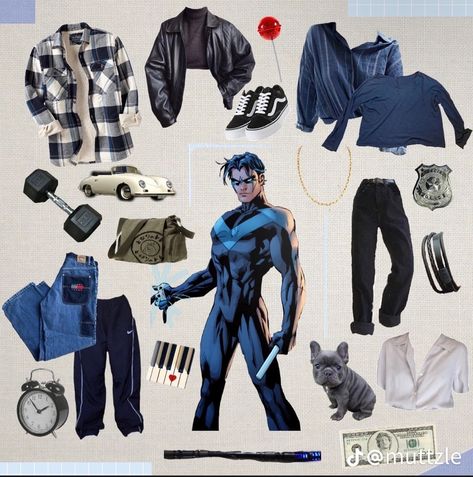 nightwing Nightwing Inspired Outfit, Nightwing Workout, Nightwing Outfit, Nightwing Aesthetic, Nightwing Costumes, Nightwing Cosplay, Dc World, Superhero Fashion, Fav Character