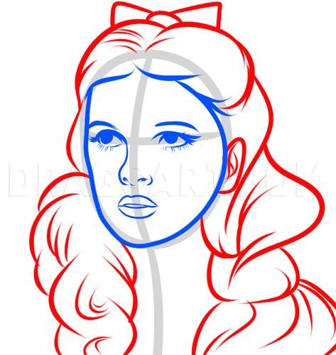 How To Draw Judy Garland, Judy Garland, Step by Step, Drawing Guide, by Dawn | dragoart.com Wizard Of Oz Pictures, Wizard Of Oz Characters, Dorothy Wizard Of Oz, Bored Teachers, The Wizard Of Oz, Judy Garland, Playroom Wall, Guided Drawing, The Wizard