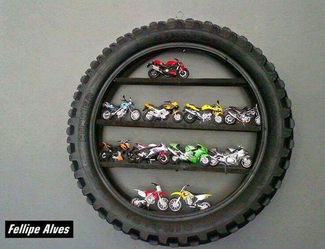 Dirt Bike Bedroom, Motocross Bedroom, Monster Truck Room, Dirt Bike Room, Truck Room, Recycled Tires, Bike Room, Harley Motorcycle, Cars Room