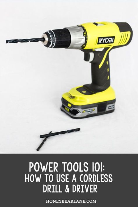 How to Use a Cordless Drill and Driver  #powertool #cordlessdrill #cordlesstools Drill Pictures, Hobbies For Moms, Ryobi Power Tools, Farmhouse Diy Decor, Projects To Make And Sell, Diy Projects To Make And Sell, Farmhouse Diy Projects, Power Tool Storage, Woodworking Bed