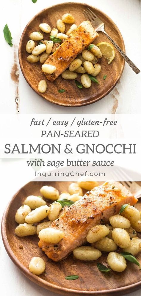 Butter And Sage Sauce, Sage Sauce, Sage Butter Sauce, Seared Salmon Recipes, Salmon Recipes Pan Seared, Sage Recipes, Cook Salmon, Dishes To Make, Sage Butter