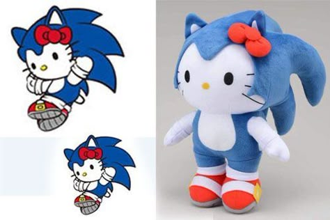 Sonic And Hello Kitty, Sonic Hello Kitty, Sonic Funny, Sonic Franchise, Sonic Fan Art, Sonic 3, Sonic And Friends, Sonic And Shadow, Sonic Stuff