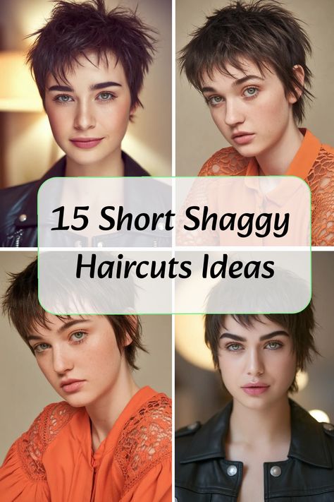 Discover the ultimate style inspo with these trendy short shag hairstyles! Whether you're looking for a bold new look or just want to freshen up your current haircut, the shaggy layers and textured ends of these cuts will add a fun and edgy vibe to your overall look. From messy yet chic styles to sleek and sophisticated cuts, there's a short shag haircut to suit every taste and personality. Very Short Layered Haircuts, Short Shag Haircut, Sharon Stone Short Hair, Short Shaggy Hair, Sharon Stone Hairstyles, Current Haircuts, Black Cherry Hair Color, Black Cherry Hair, Shaggy Layers